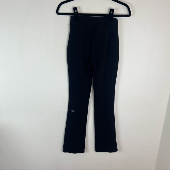 ALO High Rise Split Hem Flare Yoga Pants Black Size XS - Picture 8 of 8